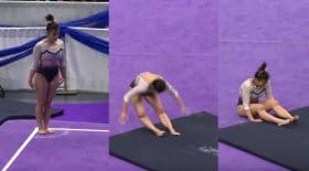 gymnaste se déboite les jambes