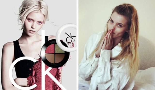 mannequins avec sans maquillage