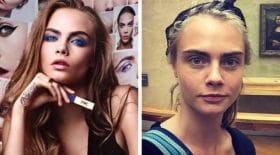 mannequins avec sans maquillage
