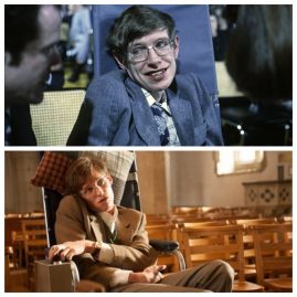 Stephen Hawking jeun et Eddie Redmayne