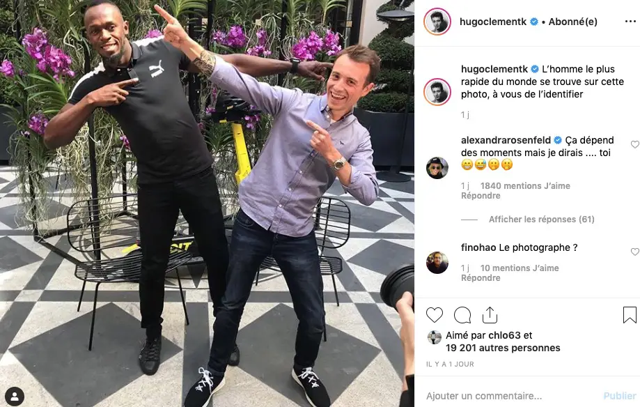 hugo clement insta alexandra rosenfeld