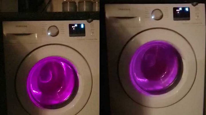 machine à laver éclairs étincelles
