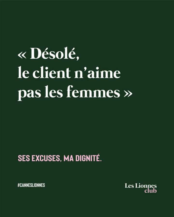 Les lionnes harcèlement pub