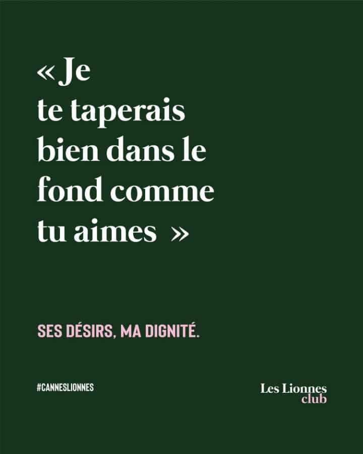 Les lionnes harcèlement pub