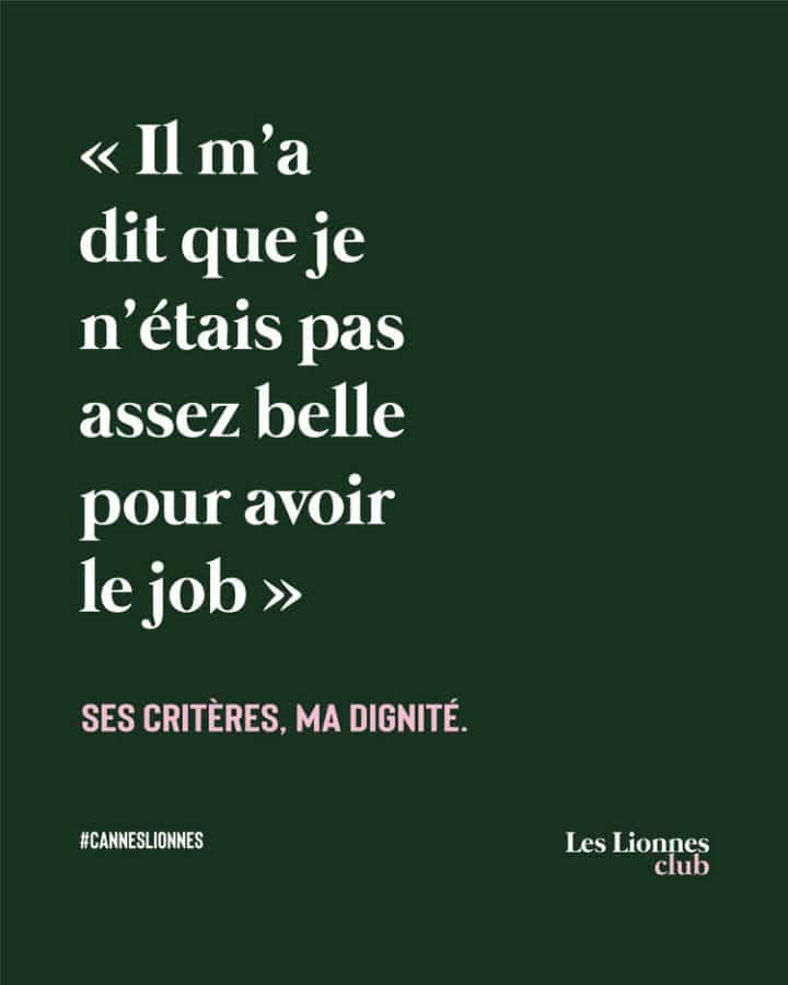 Les lionnes harcèlement pub