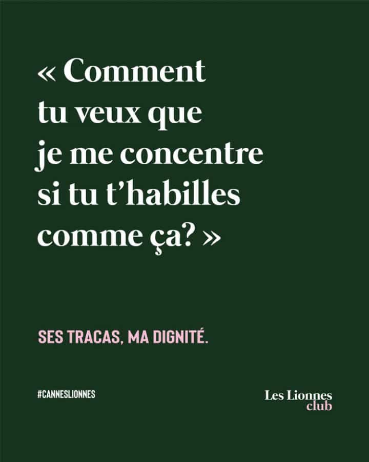 Les lionnes harcèlement pub