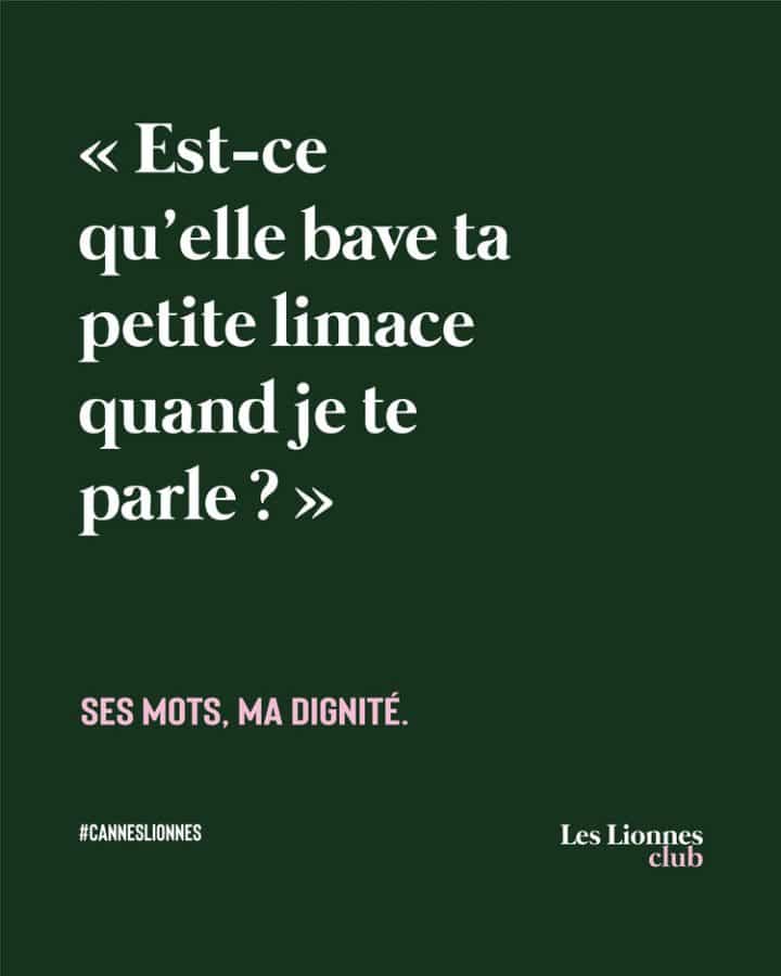 Les lionnes harcèlement pub