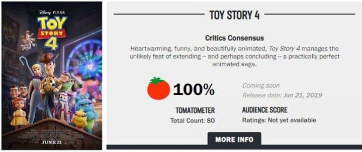 rotten tomatoes toy story 4