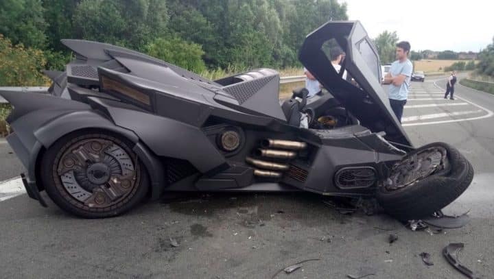 Batmobile accident