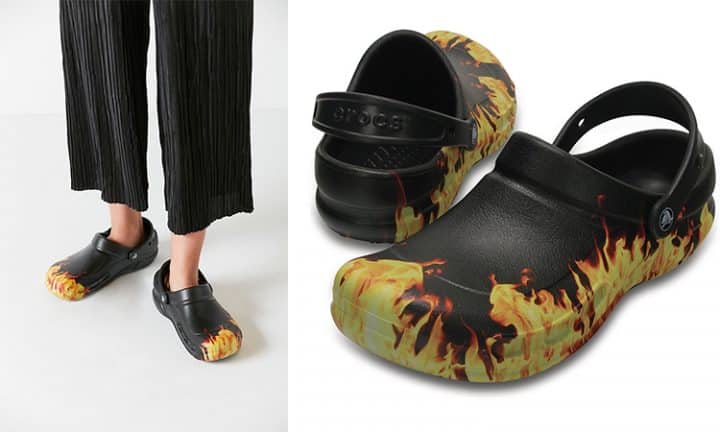 crocs flammes