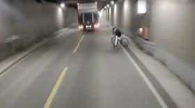 cycliste conducteur camion