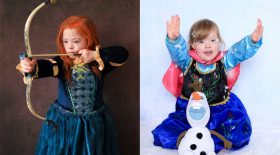 Enfants trisomiques déguisés en personnes de Disney