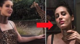 femme girafe