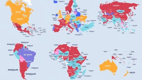 carte du monde nom de famille