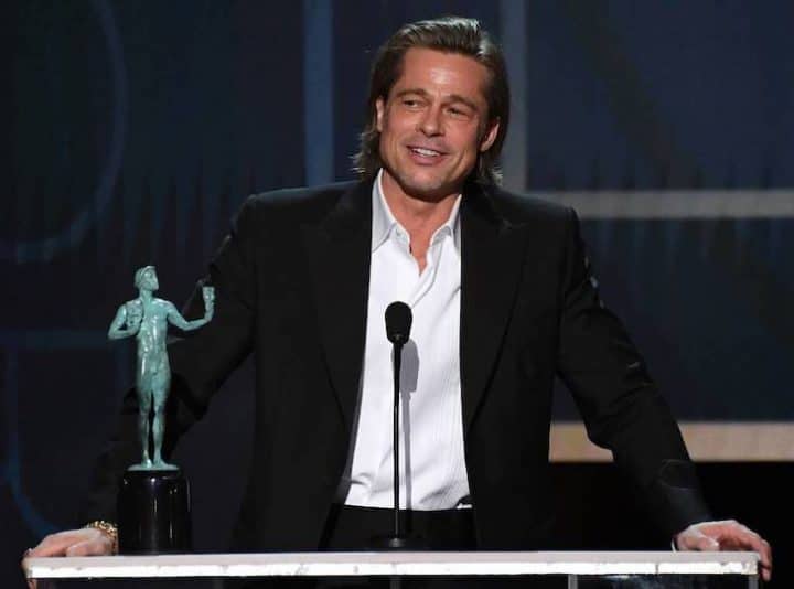 brad pitt fait rire salle sag award