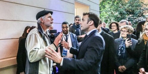 Echange houleux entre le président de la république et un gréviste