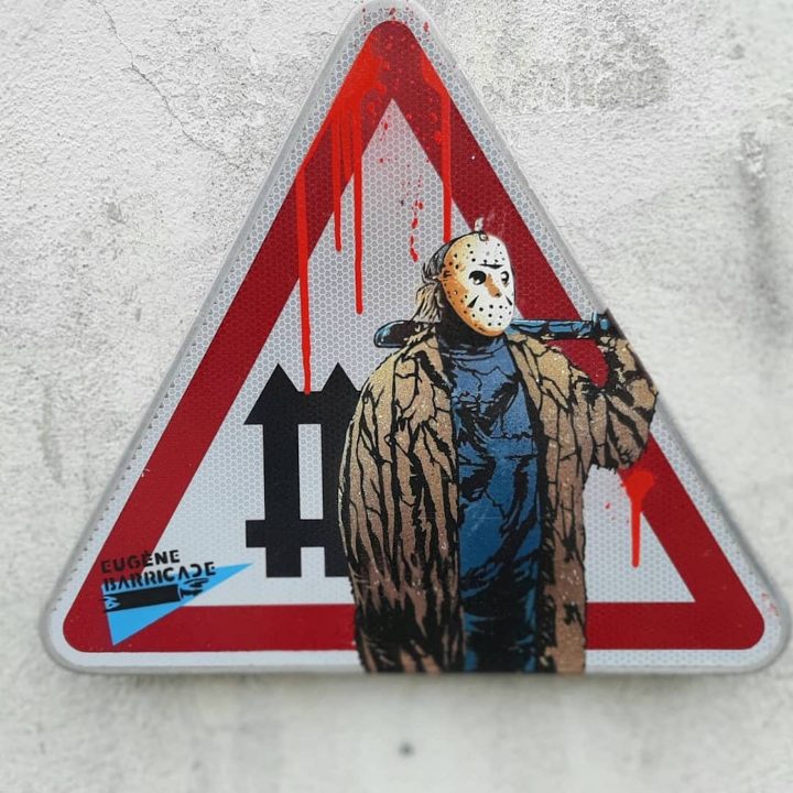 Eugène Barricade panneau signalisation 16