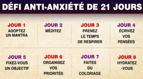 calendrier challenge anti stress