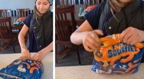 astuce pour plier et fermer le paquet de chips
