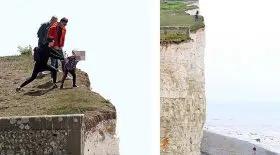 petite fille bord falaise