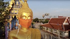 Thaïlande, les statues sont masquées