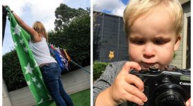 Il emprunte l'appareil photo de son père photographe