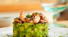 recette tartare d'avocats aux crevettes