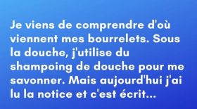 Voici la blague du gel douche