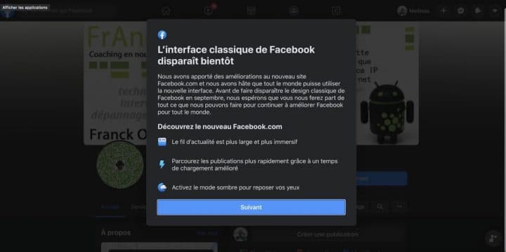 Facebook nouveau septembre