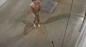 Un homme a été aperçu nu dans une station de lavage