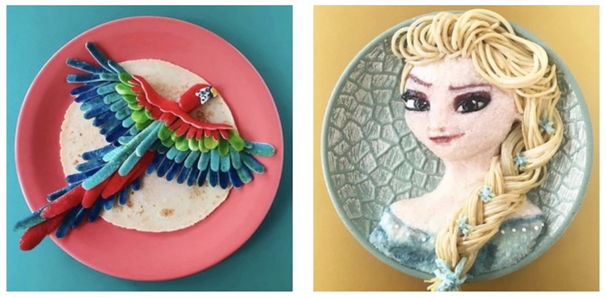 Elle crée de véritables oeuvres d'art avec de la nourriture
