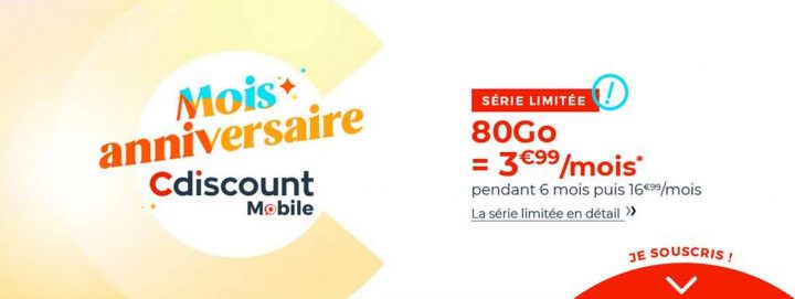 Cdiscount Mobile propose une offre anniversaire