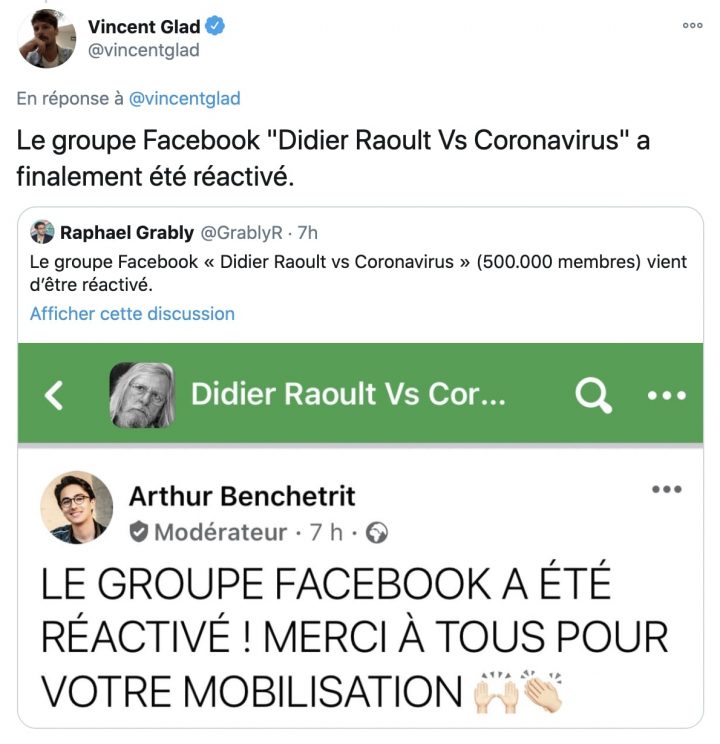 Groupe Facebook Raoult