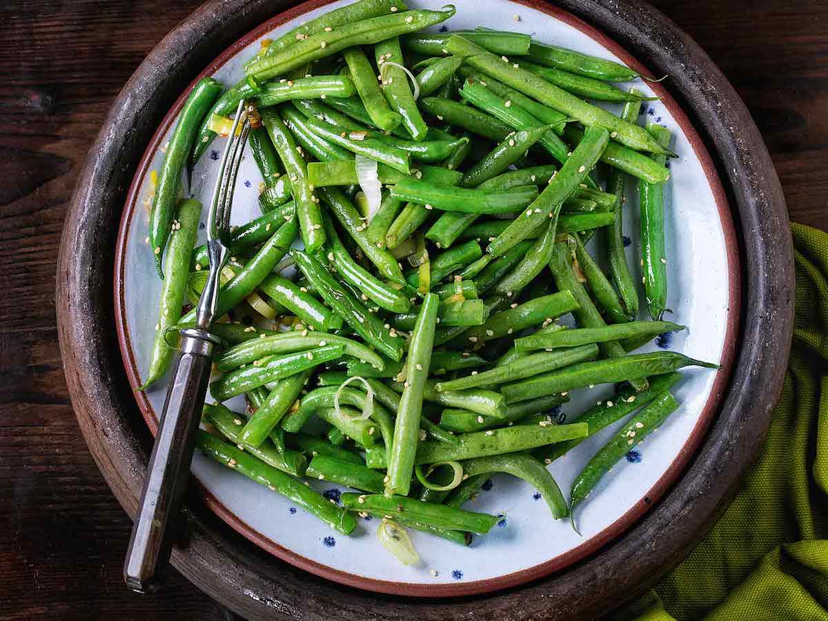 Laissez-vous tenter par des haricots verts à l'huile de truffe et au
