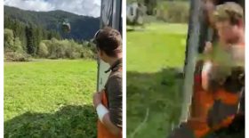 L'atterrissage de cet hélicoptère ne se déroule pas comme prévu