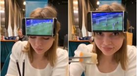 Il a une idée ingénieuse pour ne rien rater de son match de foot