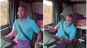 Alors qu'il circule sur une route d'Afrique du Sud, il assiste à une scène effrayante