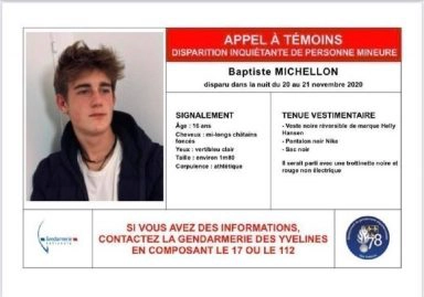 Disparition d'un adolescent de 16 ans dans les Yvelines
