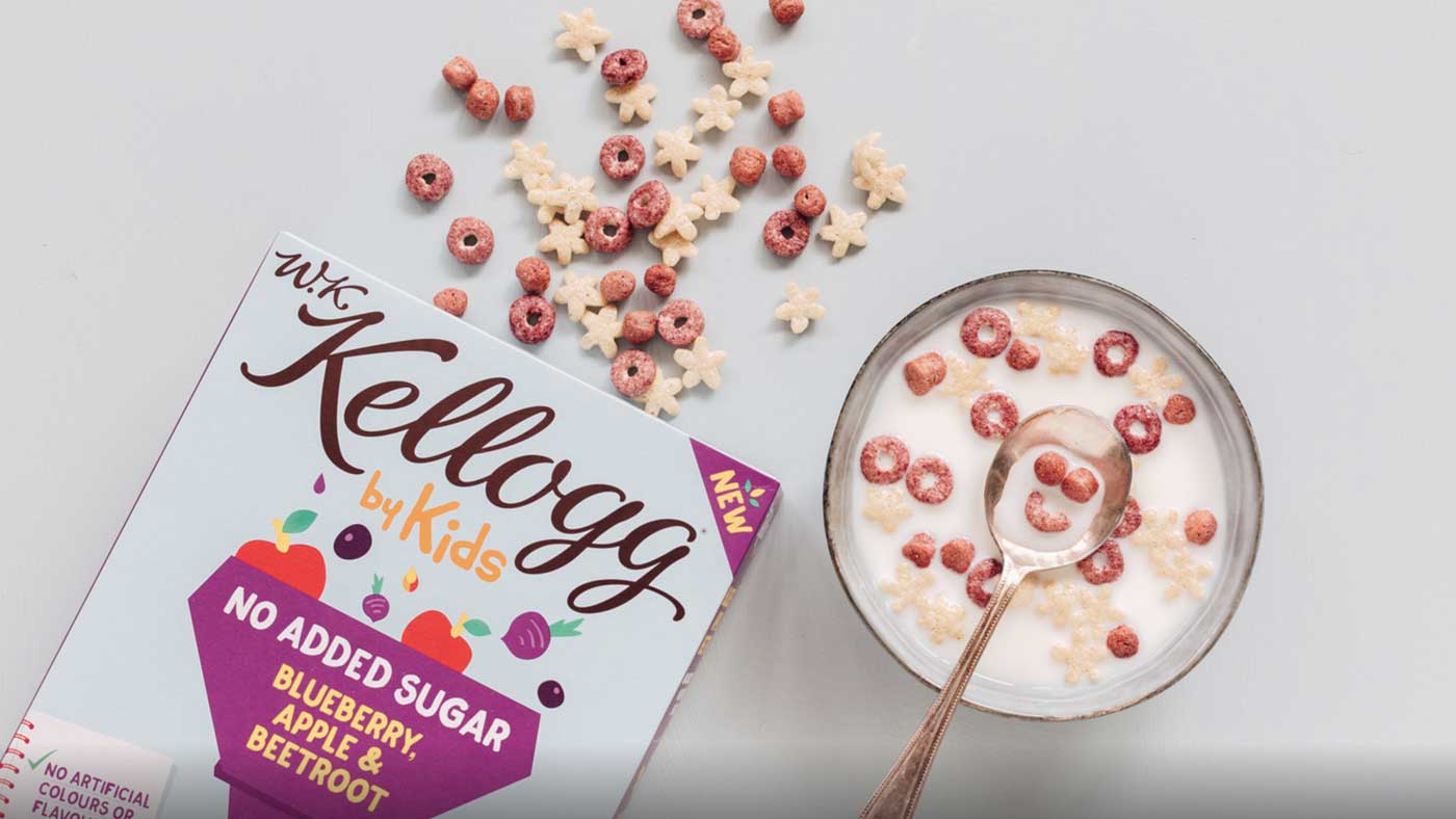 Des céréales Kellogg's conçues par des enfants et sans sucres ajoutés aux  goûts surprenants