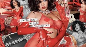 Rihanna en lingerie rouge transparente pour sa nouvelle collection !