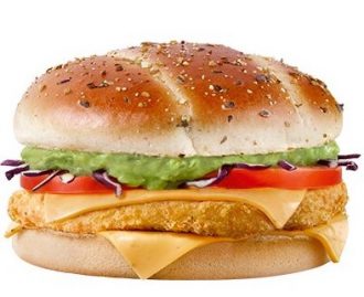 burger chicken avocado