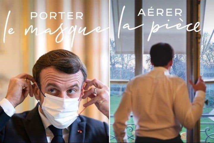 Emmanuel Macron gestes barrière instagram