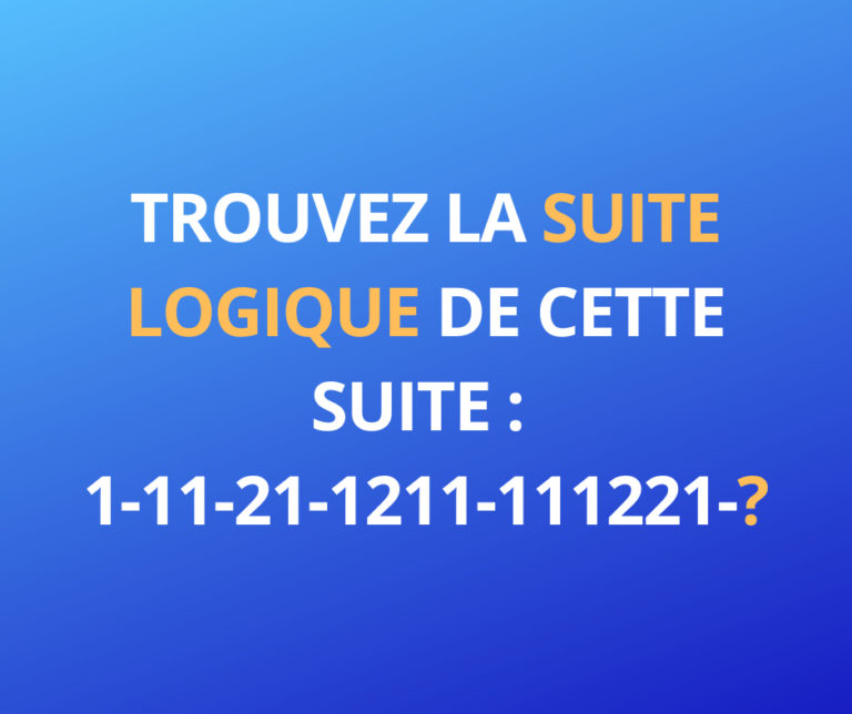 Suite Logique 1 11 21 1211 111221