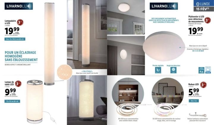 Lidl nouveaux luminaires