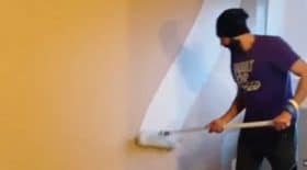 technique pour peindre un mur en 30 secondes