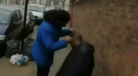 coiffeuse coupe cheveux dans la rue