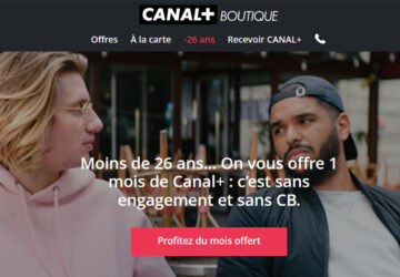 Canal + mois offert gratuit -26 ans