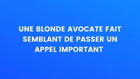 blague blonde avocate