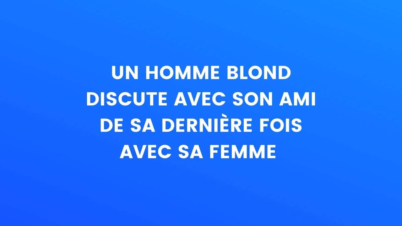 blond blague