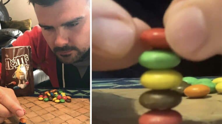 empiler 5 m&m's est un record du monde